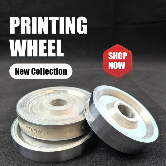 Flat ink printing wheel